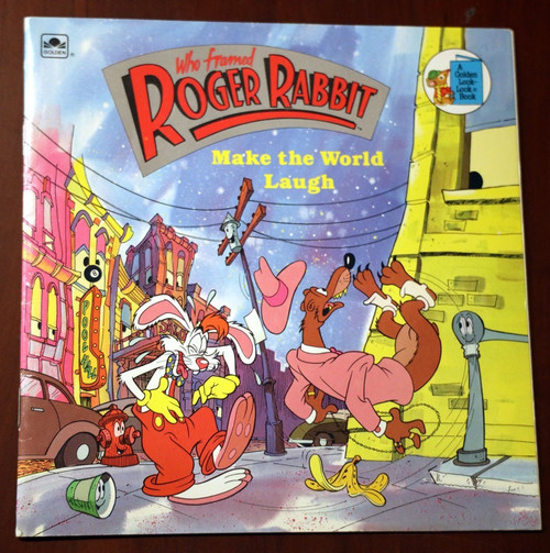 Who Framed ROGER RABBIT Make the World Laugh 1988 Golden Paperback VINTAGE Book