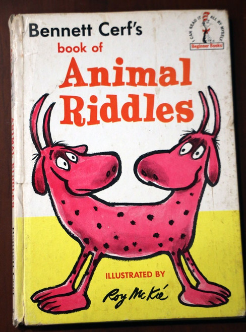 Bennett Cerf's Book of Animal Riddles 1964 Dr. Seuss Beginner Book Roy McKie B34
