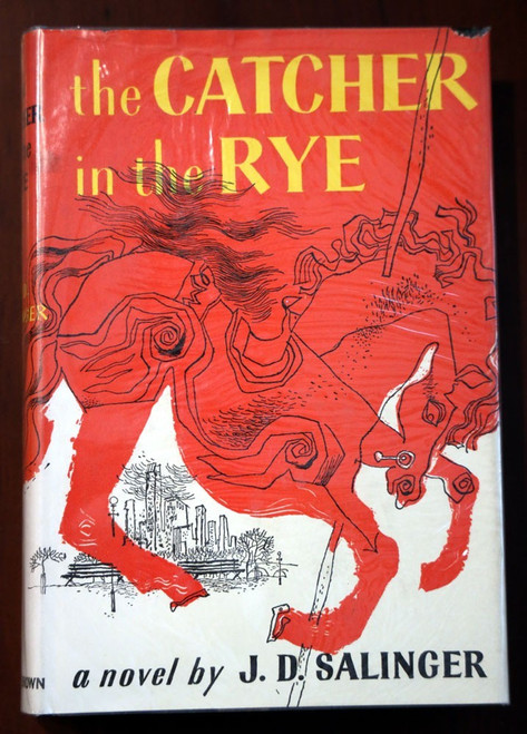 THE CATCHER IN THE RYE by J.D. Salinger 1951 HC/DJ 25th Printing Ex-Library