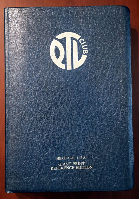 PTL Club TV Network Giant Print BIBLE Pictorial Reference KJV 1972 Heritage USA