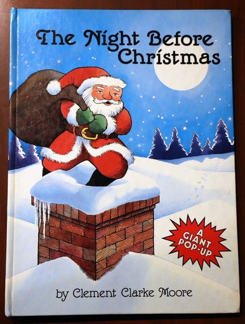 THE NIGHT BEFORE CHRISTMAS by Clement C Moore GIANT POP-UP Book 1989 Hallmark