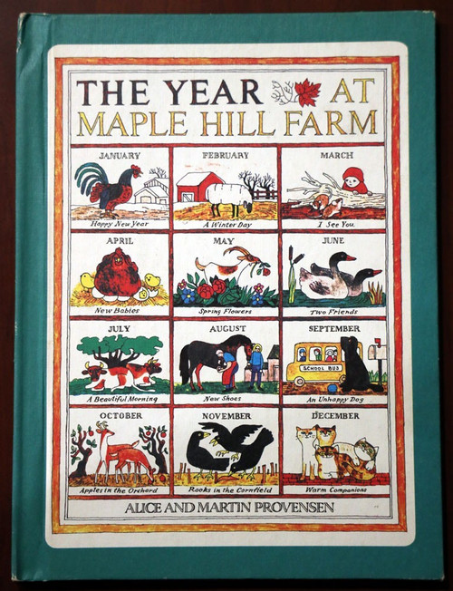 The Year at Maple Hill Farm by Alice & Martin Provensen - Vintage Hardcover 1978