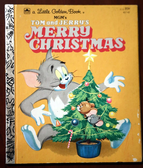 MGM's Tom and Jerry's MERRY CHRISTMAS 1954 Vintage Little Golden Book