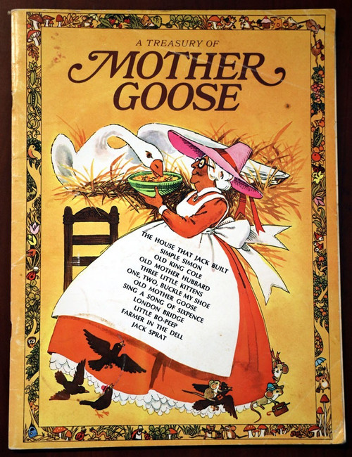 A Treasury of MOTHER GOOSE 1974 Book Only of Record Set {CRA Carillon Singers}