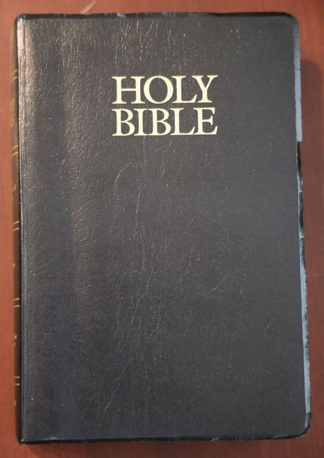 HOLY BIBLE NIV with Helps RED LETTER EDITION Zondervan 1984 Black Cover