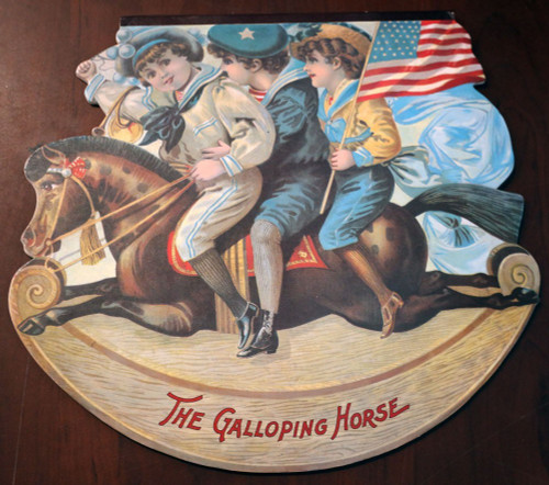 The Galloping Horse 1989 Merrimack Die-Cut Children's Book American Flag/Sailors