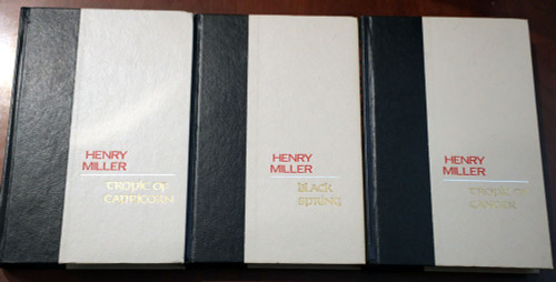 HENRY MILLER Tropic of Cancer/Capricorn/Black Spring 3-Vol. Grove Press Set 1961