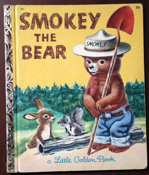 SMOKEY THE BEAR Jane Werner/Richard Scarry #481 Vintage Little Golden Book 1955