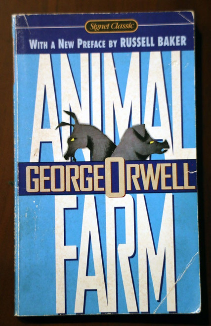 ANIMAL FARM by George Orwell 1996 Vintage Signet Paperback Baker Preface CE2634
