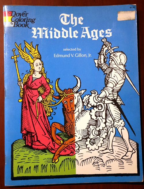 The Middle Ages by Edmund V. Gillon Jr. Dover Coloring Book 1971 Vintage History