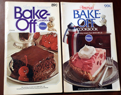 Pillsbury BAKE-OFF Cookbooks Silver Anniversary + America's c. 1974 Vintage