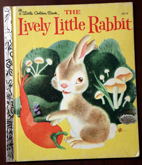 LIVELY LITTLE RABBIT Vintage Little Golden Book 1971 Gustaf Tenggren Illustrated