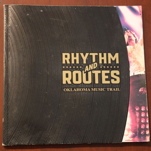 RHYTHM AND ROUTES Oklahoma Music Trail - Record Textured Cover - OK Travel Guide