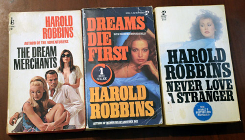 HAROLD ROBBINS Book Lot DREAM MERCHANTS/DREAMS DIE FIRST/NEVER LOVE A STRANGER