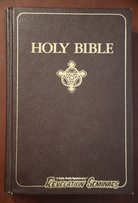 HOLY BIBLE Revelation Seminars 1985 KJV Referenced Red Letter Ed. Giant Print