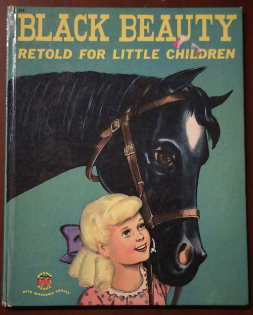 BLACK BEAUTY Retold for Little Children WONDER BOOKS #595 Vintage Hardcover 1952