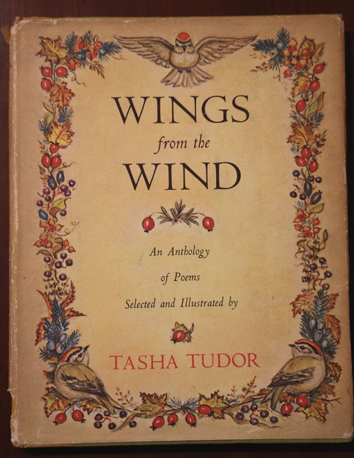 WINGS FROM THE WIND by Tasha Tudor 1964 HC/DJ Vintage Poetry Book FIRST EDITION