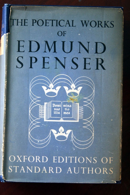 Poetical Works of EDMUND SPENSER 1950 Oxford Edition of Standard Authors HC/DJ