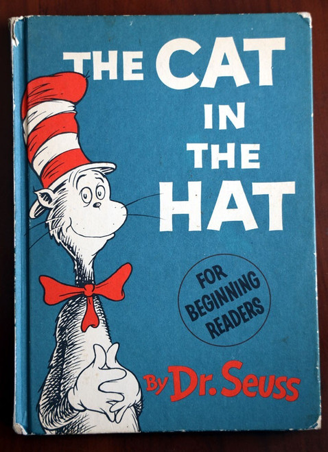 THE CAT IN THE HAT by Dr. Seuss 1957 Vintage Hardcover [For Beginning Readers]