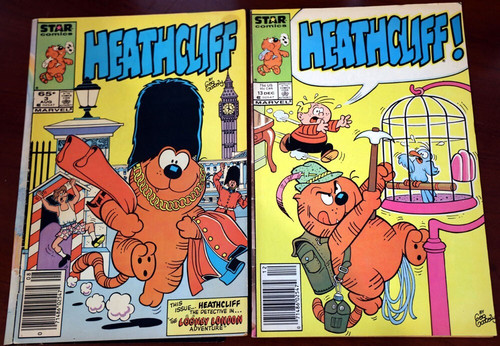 HEATHCLIFF! Marvel Star Comic Book Lot #3 Aug 1985 & #13 Dec 1986 Geo Gately