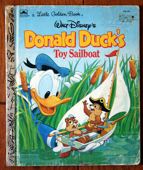 Walt Disney's DONALD DUCK'S TOY SAILBOAT Little Golden Book 1991 #102-66