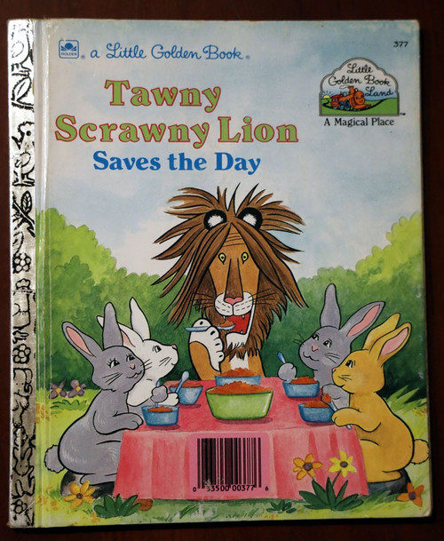 Tawny Scrawny Lion Saves the Day by Michael Teitelbaum 1989 Little Golden Book