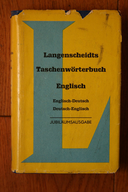 Langenscheidts Taschenworterbuch Englisch Deutsch Dictionary HC/DJ 1957 