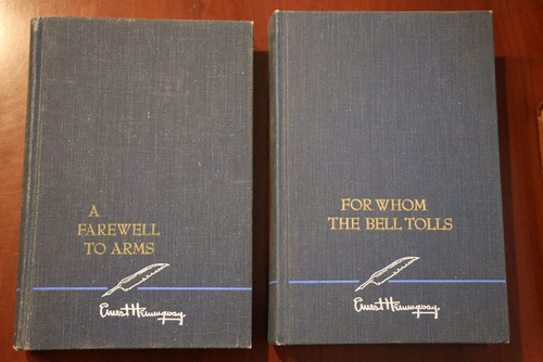 A Farewell to Arms + For Whom the Bell Tolls by ERNEST HEMINGWAY 1957 Scribner's