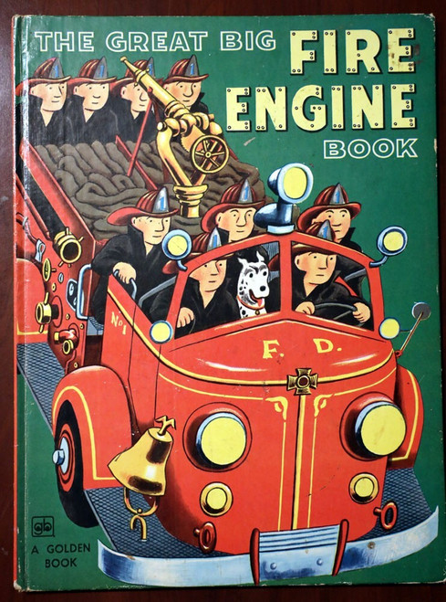 The Great Big Fire Engine Book 1976 Tibor Gergely Big Golden Vintage Hardcover