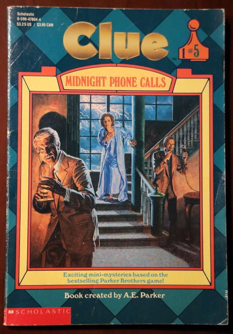 CLUE Midnight Phone Calls 1994 Scholastic Paperback #5 in Series A.E. Parker