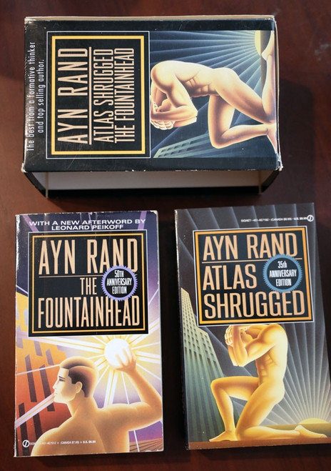 ATLAS SHRUGGED + THE FOUNTAINHEAD by Ayn Rand Signet Gift Boxed Set Paperbacks