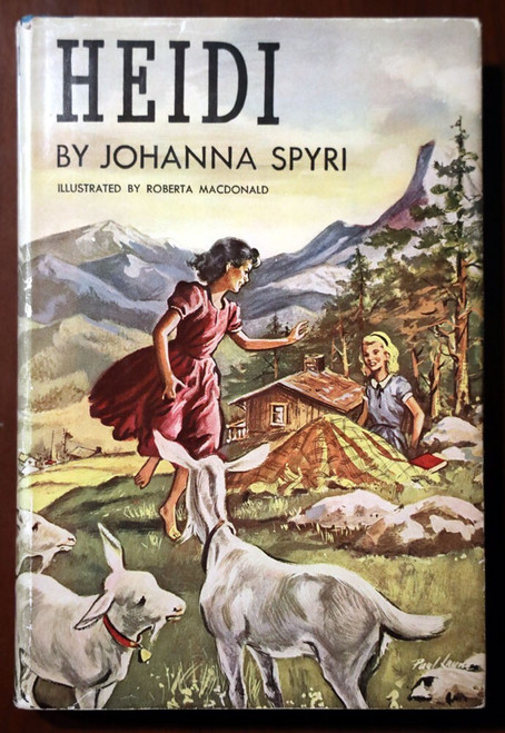 HEIDI by Johanna Spyri HC/DJ Junior Deluxe Editions 1954 Roberta MacDonald Art