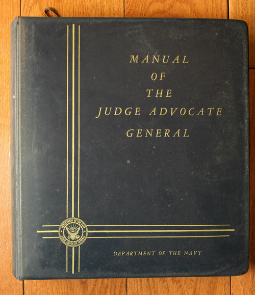 Manual of the Judge Advocate General - Department of the Navy Binder JAG VINTAGE
