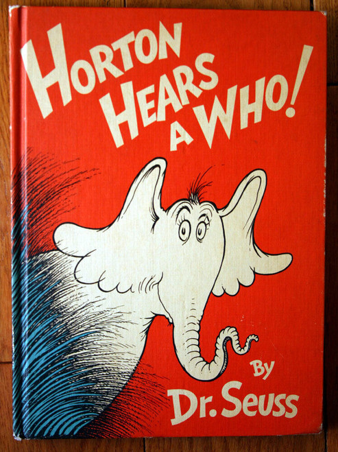HORTON HEARS A WHO! by Dr. Seuss 1954 Vintage Hardcover Random House 
