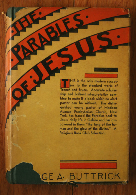 The Parables of Jesus by George A. Buttrick 1928 HC/DJ Harper & Brothers VINTAGE