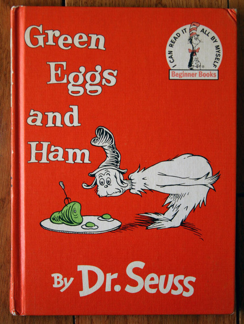 GREEN EGGS AND HAM by Dr. Seuss 1960 Vintage Beginner Books Book Club Edition