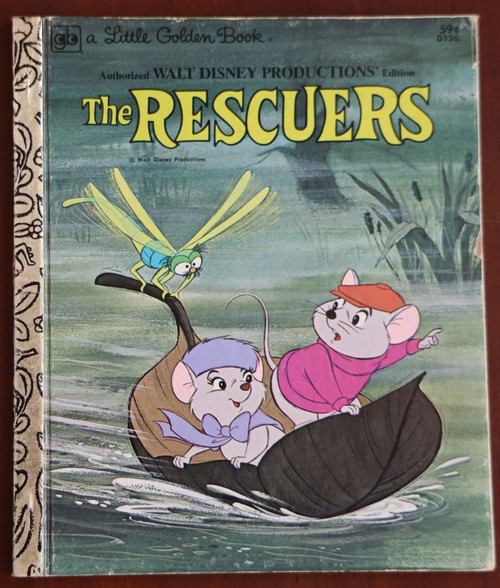Walt Disney THE RESCUERS Vintage Little Golden Book 1978 D136 Second Print LGB