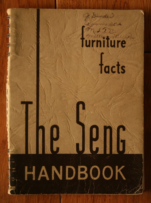 THE SENG HANDBOOK Encyclopedia of Furniture Facts 1951 Vintage Advertising Book
