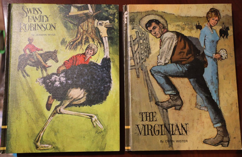 Swiss Family Robinson by Wyss #4 + The Virginian by Wister #6 Classic Press 1968