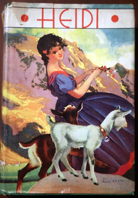 HEIDI by Johanna Spyri c 1930's HC/DJ Saalfield Publishing Every Child's Library