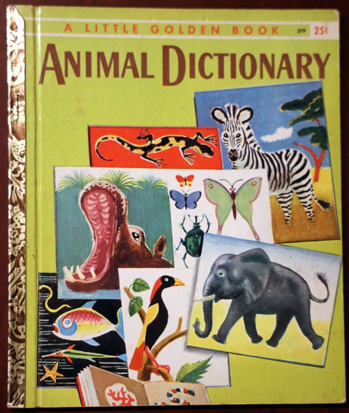 ANIMAL DICTIONARY 1960 Vintage Little Golden Book #379 "A" Ed Feodor Rojankovsky