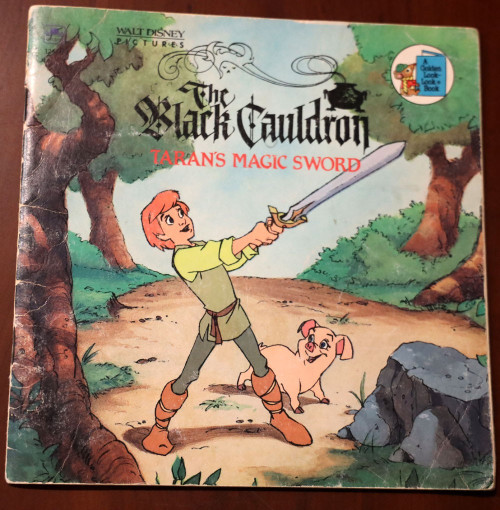 The Black Cauldron Taran's Magic Sword 1985 Walt Disney Vintage Golden Look Book