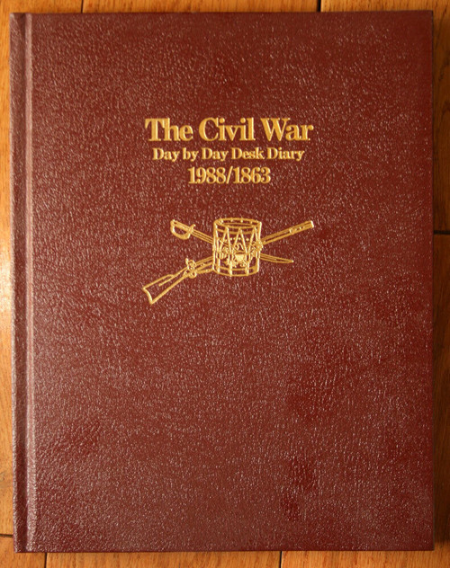 THE CIVIL WAR Day by Day Desk Diary 1988/1863 UNUSED Illustrated Gilt Page Edges