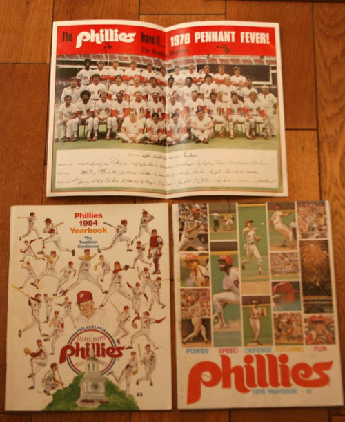 1978 & 1984 PHILLIES YEARBOOKS + 1976 Team Photo (Sunday Bulletin) MLB BASEBALL