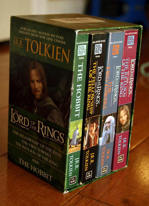 THE LORD OF THE RINGS by J.R.R. Tolkien Boxed Set 4 Paperback Books (2001) NICE