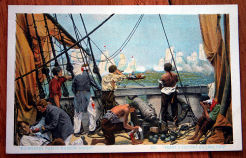 Milwaukee Public Museum Group Perry's Victory on Lake Erie Postcard Unused 1927