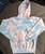 HERSHEY KISSES Pink/Blue/White Tie-Dye Hoodie Sweatshirt GIRLS Youth Large