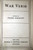 WAR VERSE by Frank Foxcroft 1918 World War I Poetry WWI Poems Thomas Y. Crowell