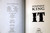 IT by STEPHEN KING 1986 1st First Edition HC/DJ $22.95 Jacket Price HORROR Novel