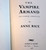THE VAMPIRE ARMAND - Anne Rice 1998 First Trade Edition HC/DJ Vampire Chronicles